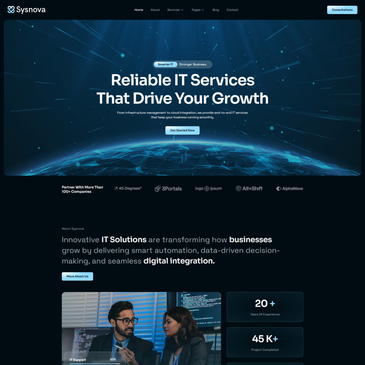 Sysnova – IT Solutions & Services Elementor Template