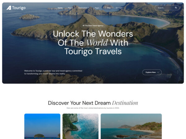 Tourigo - Travel & Tour Elementor Template