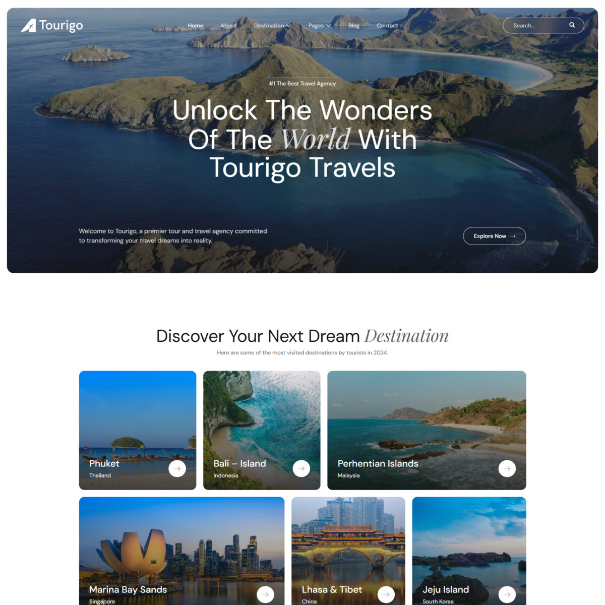 Tourigo – Travel & Tour Elementor Template