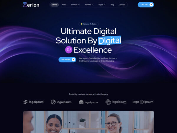 Zerion - Digital Marketing Agency Elementor Template